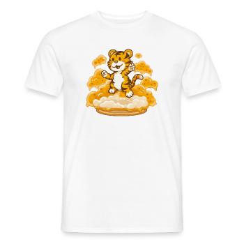 Un tigre sur un nuage de fromage - T-shirt homme - blanc - Devant - AI Model Male 178 dark (178cm)