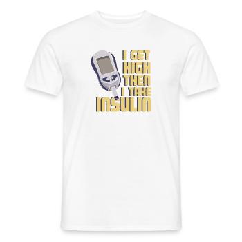 Je me sens défoncé puis je prends de l’insuline, drôle de diabète, art - T-shirt homme - blanc - Devant - AI Model Male 178 dark (178cm)