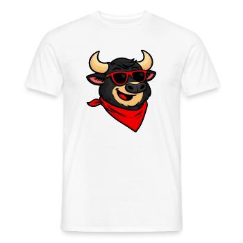 Feria taurus humour - Men's T-Shirt - white - Front - AI Model Male 178 dark (178cm)