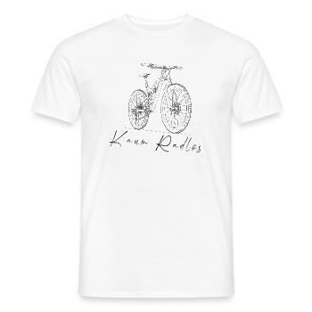 Pas du tout sans vélo ! – Conception minimale pour VTT - T-shirt homme - blanc - Devant - AI Model Male 178 dark (178cm)