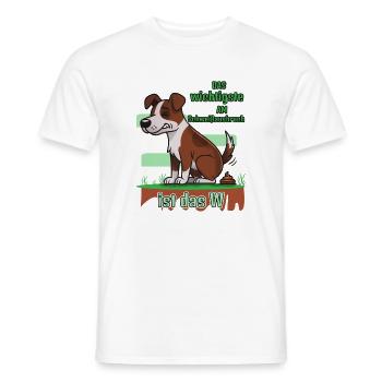 Das wichtigste am Schweißausbruch ist das W - Männer T-Shirt - Weiß - Vorne - AI Model Male 178 dark (178cm)
