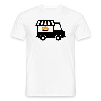 Street food truck - Men's T-Shirt - white - Front - AI Model Male 178 dark (178cm)
