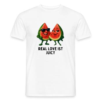 Juicy Love Melons Duo - Männer T-Shirt - Weiß - Vorne - AI Model Male 178 dark (178cm)