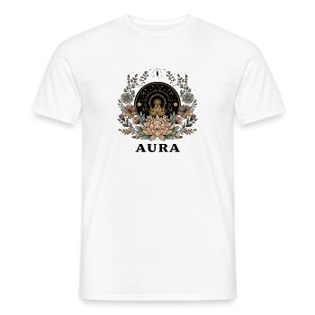 Aura Lotus Mandala - Männer T-Shirt - Weiß - Vorne - AI Model Male 178 dark (178cm)