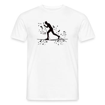 Ski de fond Ski de fond - T-shirt homme - blanc - Devant - AI Model Male 178 dark (178cm)