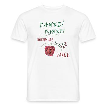 Merci merci Broderie de roses - T-shirt homme - blanc - Devant - AI Model Male 178 dark (178cm)