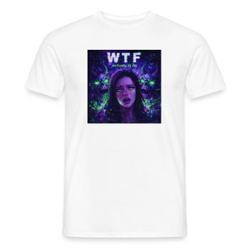 C’est quoi ce délire que les DJ font vraiment du merchandising - T-shirt homme - blanc - Devant - AI Model Male 178 dark (178cm)