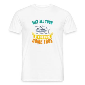 Angler Geschenk Lustig Angeln Fischer Fischen - Männer T-Shirt - Weiß - Vorne - AI Model Male 178 dark (178cm)
