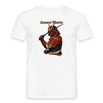 Samurai Warrior Japan Armor Bushido Design - Men's T-Shirt - white - Front - AI Model Male 178 dark (178cm)