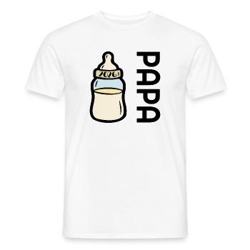 Baby verkünden - Papa 2026 Babyflasche - Männer T-Shirt - Weiß - Vorne - AI Model Male 178 dark (178cm)
