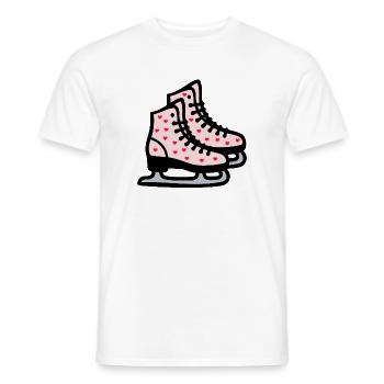 Valentinstag Schlittschuhlaufen - Men's T-Shirt - white - Front - AI Model Male 178 dark (178cm)