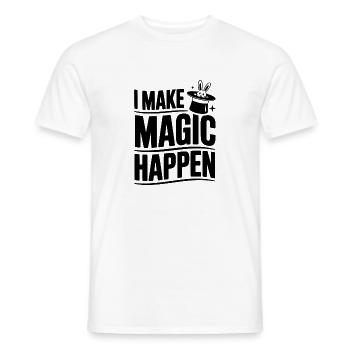 I Make Magic Happen - Men's T-Shirt - white - Front - AI Model Male 178 dark (178cm)