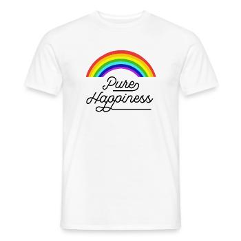 Rainbow pure colorful bliss - Men's T-Shirt - white - Front - AI Model Male 178 dark (178cm)