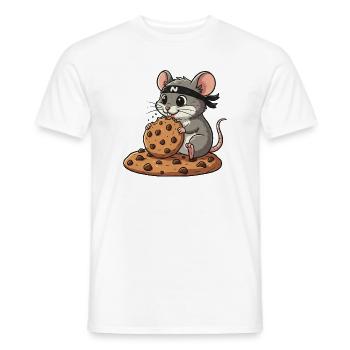 Süße Maus Keks Ninja Cartoon Süßigkeiten Snack - Männer T-Shirt - Weiß - Vorne - AI Model Male 178 dark (178cm)