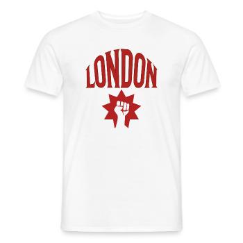 Londres - T-shirt homme - blanc - Devant - AI Model Male 178 dark (178cm)