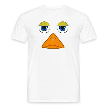 Visage de canard mignon, oiseau colvert drôle, art d’amoureux du canard - T-shirt homme - blanc - Devant - AI Model Male 178 dark (178cm)