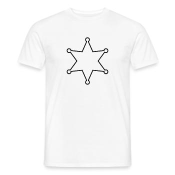 Étoile du shérif - T-shirt homme - blanc - Devant - AI Model Male 178 dark (178cm)