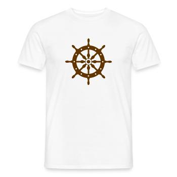 Ship wheel - Men's T-Shirt - white - Front - AI Model Male 178 dark (178cm)