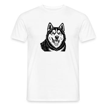 Sibirischer Husky - Männer T-Shirt - Weiß - Vorne - AI Model Male 178 dark (178cm)