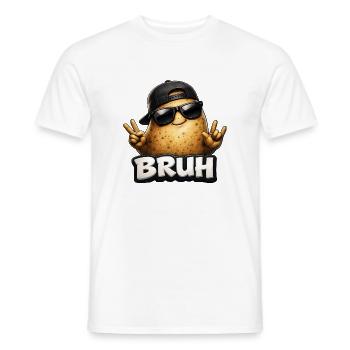 Scald potato with sunglasses - Men's T-Shirt - white - Front - AI Model Male 178 dark (178cm)