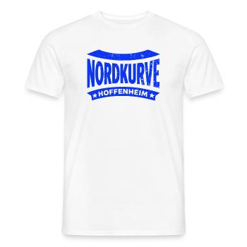 Hoffenheim Nordkurve Stadion Fan Hoodie, Shirt - Männer T-Shirt - Weiß - Vorne - AI Model Male 178 dark (178cm)