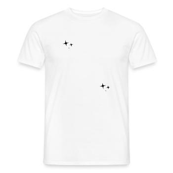 Signe étoilé à motif d’étoiles - T-shirt homme - blanc - Devant - AI Model Male 178 dark (178cm)