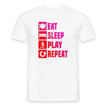 Illustration floorball pour floorball - T-shirt homme - blanc - Devant - AI Model Male 178 dark (178cm)