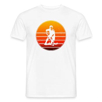 Short and clear floorball - Men's T-Shirt - white - Front - AI Model Male 178 dark (178cm)
