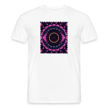Kaleidoscopic Flower Circle - Men's T-Shirt - white - Front - AI Model Male 178 dark (178cm)