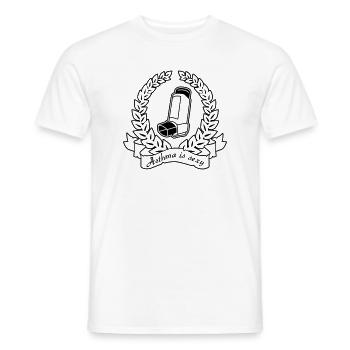 Asthma ist sexy – Nerd Flirt Spruch & Geschenk - Männer T-Shirt - Weiß - Vorne - AI Model Male 178 dark (178cm)