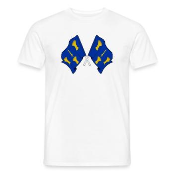 Cheshire Flag Crossed - Men's T-Shirt - white - Front - AI Model Male 178 dark (178cm)