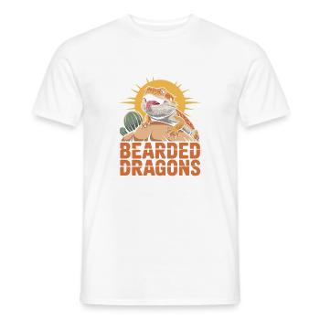 Bearded Dragons Lover Design - Men's T-Shirt - white - Front - AI Model Male 178 dark (178cm)