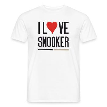 I Love Snooker - Men's T-Shirt - white - Front - AI Model Male 178 dark (178cm)