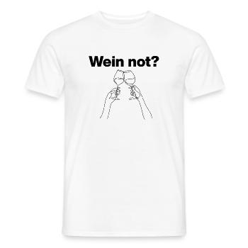 Manque de vin ? – Santé à la vie, amoureuse du vin - T-shirt homme - blanc - Devant - AI Model Male 178 dark (178cm)