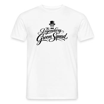 Escouade des mariés Bräutigam Jga - T-shirt homme - blanc - Devant - AI Model Male 178 dark (178cm)