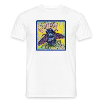 Carpenter bee - Men's T-Shirt - white - Front - AI Model Male 178 dark (178cm)