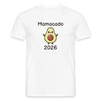 Mamacado 2026 – avocat maman enceinte - T-shirt homme - blanc - Devant - AI Model Male 178 dark (178cm)