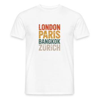 Zurich drôle - T-shirt homme - blanc - Devant - AI Model Male 178 dark (178cm)