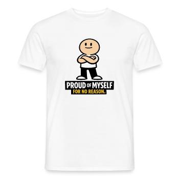 Stolz ohne Grund - Männer T-Shirt - Weiß - Vorne - AI Model Male 178 dark (178cm)
