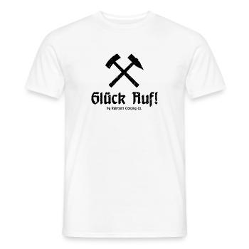 Glück Auf! - Ruhrpott - Zeche - Zollverein - Männer T-Shirt - Weiß - Vorne - AI Model Male 178 dark (178cm)