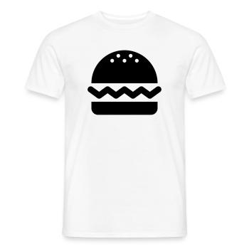 Hamburger, Burger - Männer T-Shirt - Weiß - Vorne - AI Model Male 178 dark (178cm)