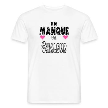 In Need of Heat - Men's T-Shirt - white - Front - AI Model Male 178 dark (178cm)