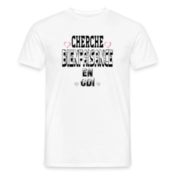 Looking for charity on a permanent contract - Men's T-Shirt - white - Front - AI Model Male 178 dark (178cm)