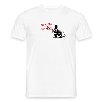 Spray monkey in graffiti style - Men's T-Shirt - white - Front - AI Model Male 178 dark (178cm)