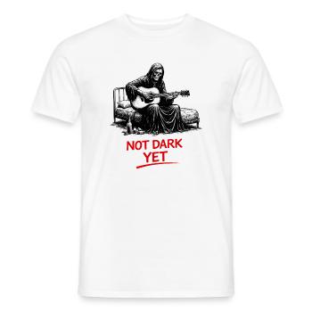 Noch Nicht Dunkel: Sensenmann Gitarrist - Männer T-Shirt - Weiß - Vorne - AI Model Male 178 dark (178cm)
