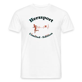 Herzsport - Männer T-Shirt - Weiß - Vorne - AI Model Male 178 dark (178cm)