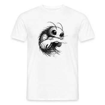 Creepy Cute Kreatur Illustration Dunkle Indie Art - Männer T-Shirt - Weiß - Vorne - AI Model Male 178 dark (178cm)