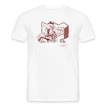 Liebhaber, Katz und Maus – Instinkt-Design Japan Kunst - Männer T-Shirt - Weiß - Vorne - AI Model Male 178 dark (178cm)