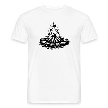 Lagerfeuer Symbol Brennholz - Männer T-Shirt - Weiß - Vorne - AI Model Male 178 dark (178cm)
