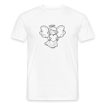 Schutzengel mit Herz Illustration - Männer T-Shirt - Weiß - Vorne - AI Model Male 178 dark (178cm)